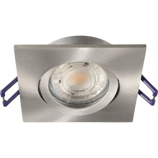 Deko Light Samsola, eckig, gebürstet, Silber 110046 stropní lampa GU10 stříbrná (kartáčovaná)