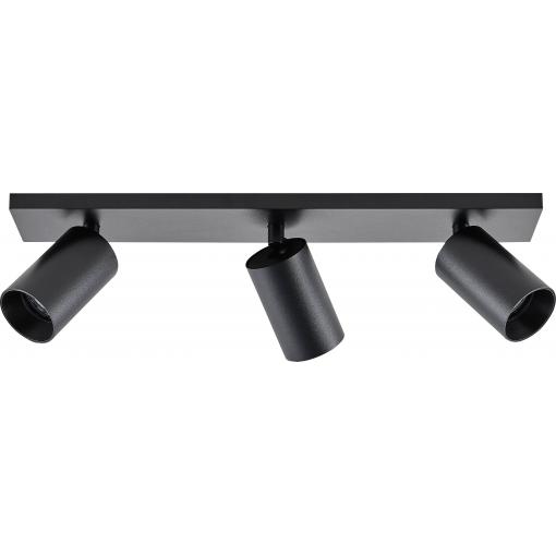 Deko Light 348250 Can Tilt eckig, 3x 7,5 W GU10, Schwarz Stropní svítidlo GU10 7.5 W černá