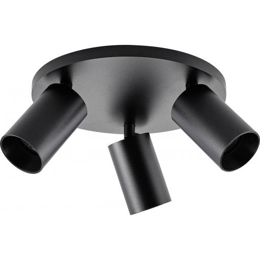 Deko Light 348256 Can Tilt rund, 3x 7,5 W GU10, Schwarz Stropní svítidlo GU10 7.5 W černá