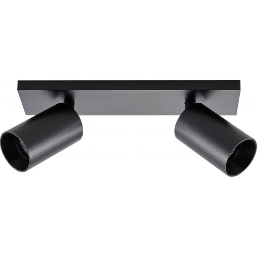Deko Light 348248 Can Tilt eckig, 2x 7,5 W GU10, Schwarz Stropní svítidlo GU10 7.5 W černá