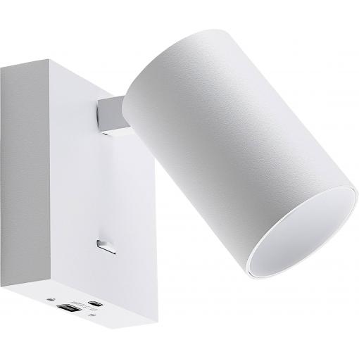 Deko Light Can Tilt eckig USB, 1x 7,5 W GU10, Weiß 341339 Nástěnné svítidlo GU10 7.5 W bílá