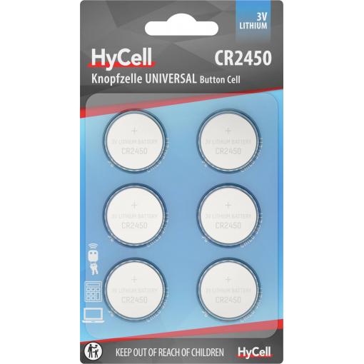 HyCell knoflíkový článek CR 2450 3 V 6 ks lithiová 6er Blister Lithium Knopfzellen CR2450