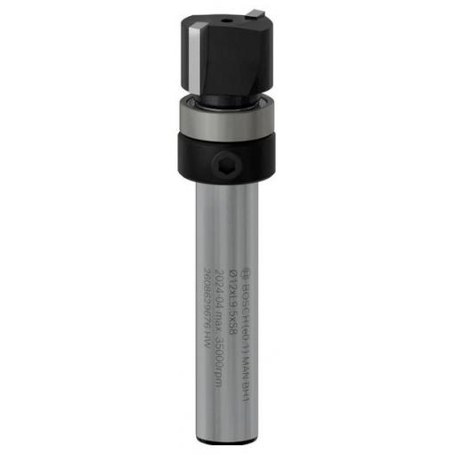 Bosch Accessories 2608629676 zarovnávací fréza, Karbidy , Délka 56 mm, Vnější Ø 12 mm, Pracovní délka 9.500 mm, Ø hřídele 8 mm