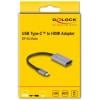 Delock USB 2.0 adaptér [1x USB-C® zástrčka - 1x HDMI zásuvka] 60020 0.15 m