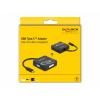 Delock USB 2.0 adaptér [1x USB-C® zástrčka - 1x VGA zásuvka, DVI zásuvka 24+5pólová, HDMI zásuvka, zásuvka DisplayPort] 63129 0 mm