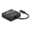 Delock USB 2.0 adaptér [1x USB-C® zástrčka - 1x VGA zásuvka, DVI zásuvka 24+5pólová, HDMI zásuvka, zásuvka DisplayPort] 63129 0 mm