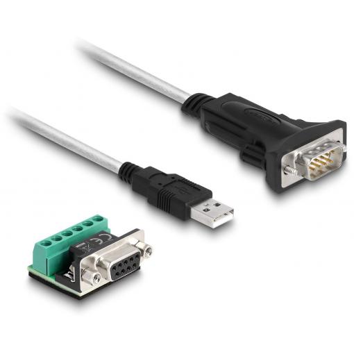 Delock USB 2.0 adaptér [1x USB 2.0 zástrčka A - 1x sériový (9 pinů)] 63465 1.8 m