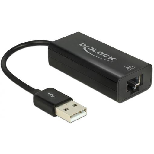 Delock 62595 síťový adaptér 100 MBit/s USB-A, RJ45