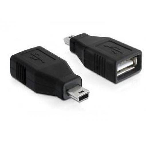Delock USB 2.0 adaptér [1x mini USB - 1x USB 2.0 zásuvka A] 65277 0 mm