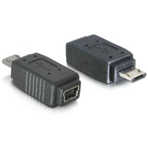 Delock USB 2.0 adaptér [1x micro USB 2.0 zástrčka B - 1x mini USB] 65063 0 mm