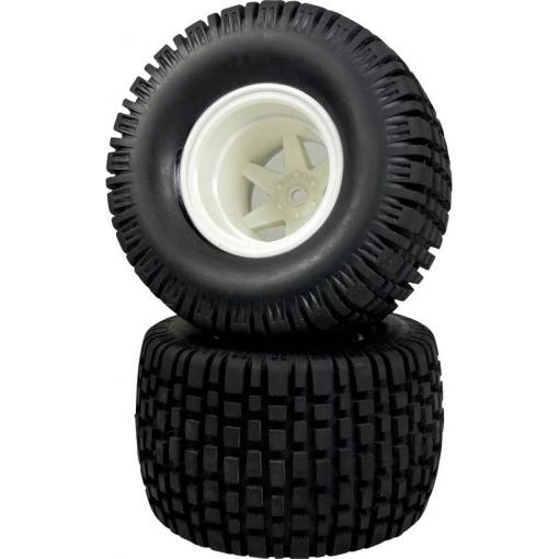Absima 1:10 monster truck kompletní kola Blokový profil bílá 2 ks