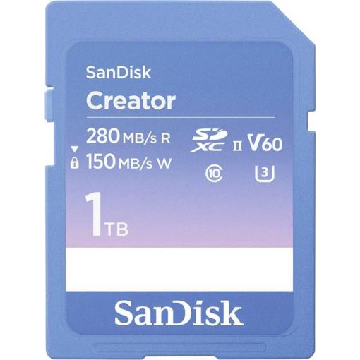 SanDisk Creator paměťová karta SDXC Retail 1 TB Class 10, v60 Video Speed Class, UHS-II U3 spínač ochrany proti zápisu