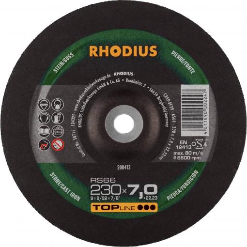 Rhodius 200413 RS66 Ohrubovací kotouč kámen, litina 10 ks