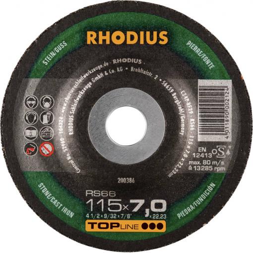 Rhodius 200386 RS66 Ohrubovací kotouč kámen, litina 25 ks
