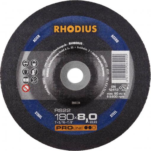 Rhodius 208124 RS22 Ohrubovací kotouč ocel, litina 10 ks
