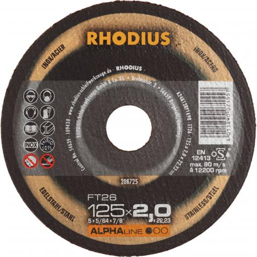 Rhodius FT26 208725 sada řezných kotoučů 25 ks nerezová ocel, ocel