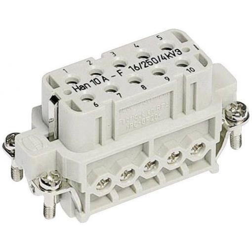 HARTING 09200102812 konektorová vložka, zásuvka Han® A 10 + PE šroubovací 1 ks