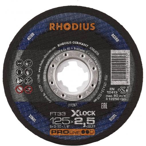 Rhodius FT33 X-LOCK 211287 sada řezných kotoučů 25 ks ocel