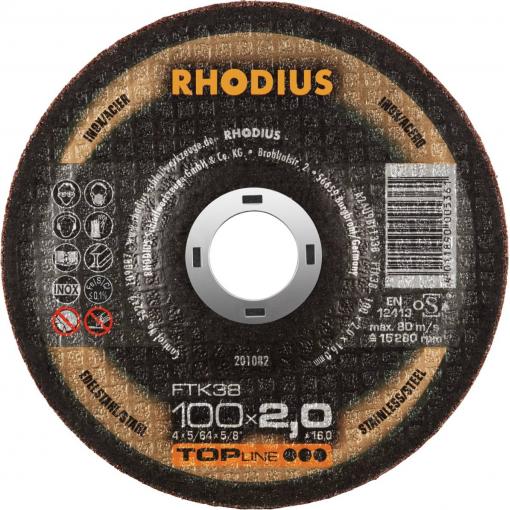 Rhodius FTK38 201082 sada řezných kotoučů 25 ks nerezová ocel, ocel