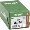 SPAX 1191010350305 R 88091 Senkkopf/T-STAR šroub do dřeva 3.5 mm 30 mm T-STAR plus ocel WIROX 1000 ks