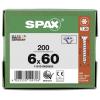 SPAX 1191010600605 R 88091 Senkkopf/T-STAR šroub do dřeva 6 mm 60 mm T-STAR plus ocel WIROX 200 ks