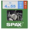 SPAX 4587000450556 Klempířský šroub 4.5 mm 55 mm T-STAR plus nerezová ocel A2 70 ks