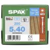 SPAX 0537000500403 R 88192 Zylinderkopf T-STAR šroub do dřeva 5 mm 40 mm T-STAR plus nerezová ocel A2 200 ks
