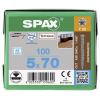SPAX 0537000500703 R 88192 Zylinderkopf T-STAR šroub do dřeva 5 mm 70 mm T-STAR plus nerezová ocel A2 100 ks