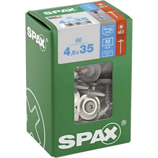 SPAX 4587000450357 Klempířský šroub 4.5 mm 35 mm T-STAR plus nerezová ocel A2 60 ks