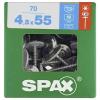 SPAX 4577000450556 Klempířský šroub 4.5 mm 55 mm T-STAR plus nerezová ocel A2 70 ks