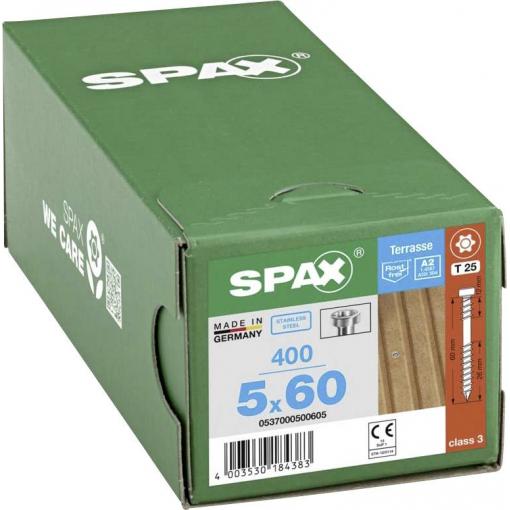 SPAX 0537000500605 šroub do dřeva 5 mm 60 mm T-STAR plus nerezová ocel A2 400 ks