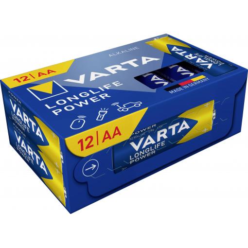 Varta VARTA Longlife Power AA Cube Pack12 tužková baterie AA alkalicko-manganová, 1.5 V, 12 ks