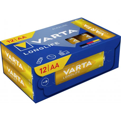 Varta VARTA Longlife AA Cube Pack12 tužková baterie AA alkalicko-manganová, 1.5 V, 12 ks