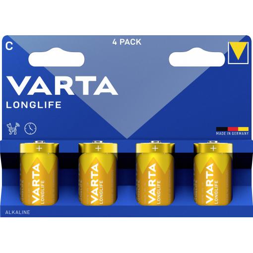Varta VARTA Longlife C Blister 4 baterie malé mono C alkalicko-manganová 1.5 V 4 ks