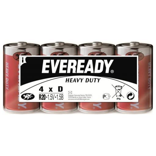 Eveready SHD baterie velké mono D zinko-uhlíková 1.5 V 4 ks
