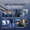 Digitus DK-1843-030 RJ45 síťové kabely, propojovací kabely CAT 8.1 S/FTP 3 m černá barevně rozlišený, stíněný, točený drát, S průchodkou chránící proti zlomení