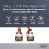 Digitus DK-1632-A-010S-R RJ45 síťové kabely, propojovací kabely CAT 6A F/FTP 1 m červená barevně rozlišený, stíněný, točený drát, S průchodkou chránící proti