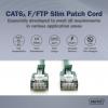 Digitus DK-1632-A-005S-G RJ45 síťové kabely, propojovací kabely CAT 6A F/FTP 0.5 m zelená barevně rozlišený, stíněný, točený drát, S průchodkou chránící proti