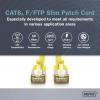 Digitus DK-1632-A-015S-Y RJ45 síťové kabely, propojovací kabely CAT 6A F/FTP 1.5 m žlutá barevně rozlišený, stíněný, točený drát, S průchodkou chránící proti