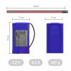 Ansmann 2S2P Akkupack 4x 18650 Kabel Li-Ion 7.2V 5200mAh Block Akupack 4 x Li-Ion 5200 mAh