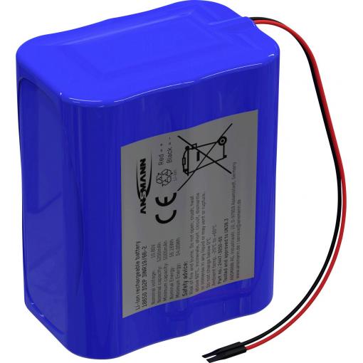 Ansmann 3S2P Akkupack 6x 18650 Kabel Li-Ion 10.8V 5200mAh Akupack 6 x Li-Ion 10.8 V 5200 mAh