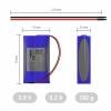 Ansmann 1S2P Akkupack 2x 18650 Kabel Li-Ion 3.6V 5200mAh Akupack 2 x Li-Ion 3.6 V 5200 mAh