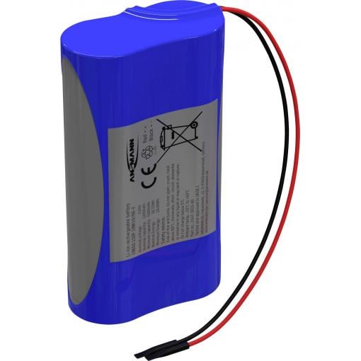 Ansmann 1S2P Akkupack 2x 18650 Kabel Li-Ion 3.6V 5200mAh Akupack 2 x Li-Ion 3.6 V 5200 mAh