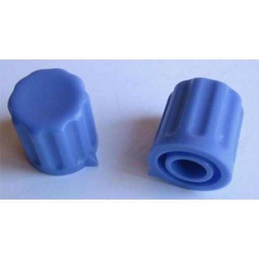 Přístrojový knoflík KP1406, 14x15mm, hřídel 6mm, sv. modrý s šipkou