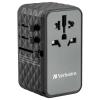 Verbatim UTA-06 GaN III USB nabíječka, GaN, 2x USB A, 2x USB-C®, 100 W, Dodávka energie, Power Delivery 3.0, QC 4+, Rychlé nabíjení, SuperCharge, Adaptivní
