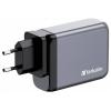 Verbatim GNC-100 cestovní nabíječka, GaN, s adaptérem pro Evropu, s britským adaptérem, s americkým adaptérem, 1x USB A , 3x USB-C®, 100 W, Dodávka energie,