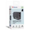 Verbatim CHR-30EU1 USB nabíječka, 3x USB A, 1x USB-C®, 30 W, Dodávka energie, QC 3.0, Power Delivery 3.0, černá