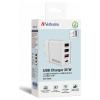 Verbatim CHR-30EU2 USB nabíječka, 3x USB A, 1x USB-C®, 30 W, Dodávka energie, QC 3.0, Power Delivery 3.0, bílá