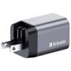 Verbatim GNC-35 GaN cestovní nabíječka, GaN, s adaptérem pro Evropu, s britským adaptérem, s americkým adaptérem, 1x USB A , 1x USB-C®, 35 W, Dodávka energie,