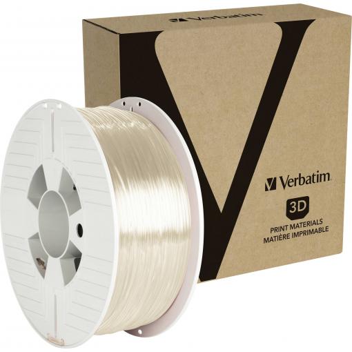 Verbatim 55051 55051 vlákno pro 3D tiskárny PETG plast Nárazuvzdorný, flexibilní 1.75 mm 1 kg transparentní 1 ks